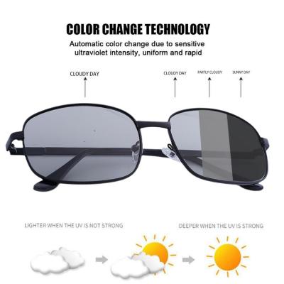 Mens Polarized Photochromic Sunglasses Sport Pilot Glasses Driving Fishing D3V4