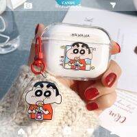 Ready Stock! การ์ตูนใสเครยอนชินจังหูฟังเคสสำหรับ Airpods Pro 3 กล่องชาร์จบลูทูธไร้สายสำหรับ Airpod 2 1 3 รหัสกรณีปกซิลิโคนอ่อนนุ่มพร้อมพวงกุญแจ | candy |