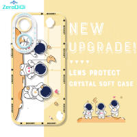 เคสโทรศัพท์ ZeroQiQi สำหรับ OPPO A58 4G A78 4G ต้นฉบับกันกระแทกนักบินอวกาศการ์ตูนปลอกอ่อนเคสโทรศัพท์คริสตัลปกป้องกล้องเคสมือถือใสคลุมทั้งหมด