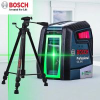 Bosch เลเซอร์ปรับระดับระดับมืออาชีพ,เลเซอร์ปรับระดับสีเขียว2เส้นสำหรับของตกแต่งบ้านระดับเลเซอร์ GLL 30 G