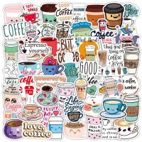 50PCS Cute Cartoon Coffee Stickers PVC For Girl Kawaii Decal Sticker Toy DIY Stationery Luggage Suitcase Laptop Guitar Pegatinas