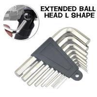 9 Pcs Inner Hexagonal Wrench Set Extended Ball Head Manual Repair Portable Wrenches Tool L-Shaped I7U6