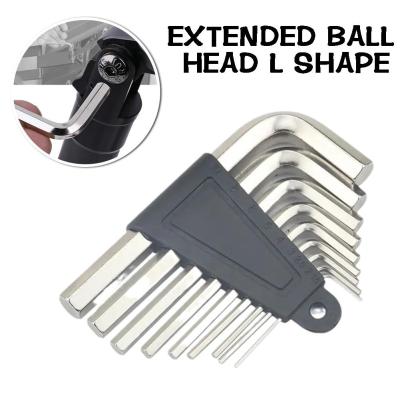9 Pcs Inner Hexagonal Wrench Set Extended Ball Head Manual Wrenches Repair L-Shaped Tool Portable J4O3