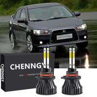 สำหรับ Mitsubishi Lancer ปี2009-2017 (ไฟหน้า)-หลอดไฟหน้า LED ไฟต่ำ6000K 12V-32V Qty2สีขาวสว่าง