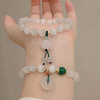 Ruifan Trendy Chalcedony Lotus Ping Buckle Cat S Eye Stones Beaded สร้อยข้อมือผู้หญิงเครื่องประดับ Fine อุปกรณ์เสริม YBR964