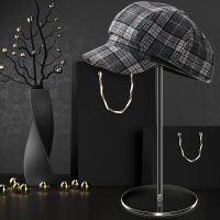 Hat Wig Display Stand Acrylic Transparent Hat Holder And Wig Holder Rack Decorative Hat Display Stand With Round Base