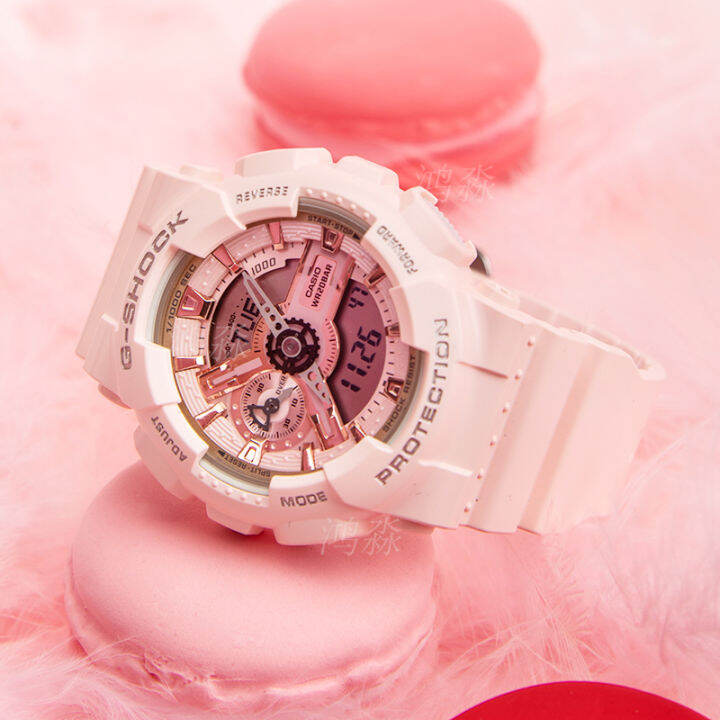 g-shock-gmas110-ต้นฉบับ-นาฬิกาข้อมือสตรีกีฬากันกระแทกกันน้ำ-100m-พร้อมรับประกัน-4-ปี-gma-s110mp-4a1-คลังสินค้าพร้อม