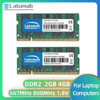 RAM DDR2 RAM 4GB 8GB 667MHz 800MHz แล็ปท็อป SODIMM หน่วยความจำ PC2-5300 6400 RAM 200P ใน1.8V หน่วยความจำโน้ตบุ๊ค Dual Channel