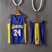 ชุดเสื้อบาสเก็ตบอล NBA เด็ก Los Angeles Lakers สีม่วง No.24 BRYANT ชุดบาสเก็ตบอลสำหรับเด็ก
