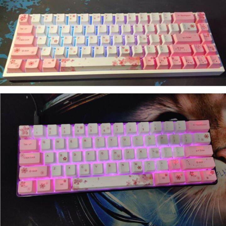 73-keys-oem-pbt-keycaps-full-set-mechanical-keyboard-keycaps-pbt-dye-sublimation-cherry-blossom-keycaps-korean-japanese