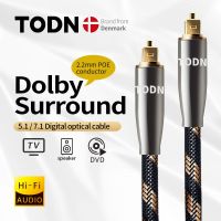 TODN 5.1เสียงออปติคอลแบบดิจิตอลสายเคเบิลออปติกเสียงสาย Toslink ไฟเบอร์1ม. 2ม. 3M 10ม. 15ม. สำหรับทีวี DVD Hi-Fi TODN 5.1 Digital