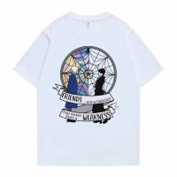 Wednesday Addams Nevermore Academy Tshirt Short Sleeve Men Aesthetic Oversized T-shirts Tops Man Crewneck Cotton Tee Shirt