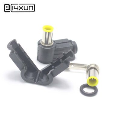 1pcs 6.5*4.4mm Male DC Power jack Plug Connector Right Angle Welding Electrical Plugs Audio DIY Parts Yellow Head  Wires Leads Adapters
