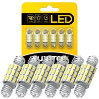 AUXITO 6Pcs Car Bulb C5W LED C10W Error Free Festoon 36mm 31mm LED Dome Light Canbus 12V Auto Interior Trunk License Plate Lamp