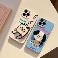 เคสโทรศัพท์แมวสาย 14 เคส iPhone 12 สุนัขน่ารักป้องกันการตก 13pro max