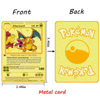 Pokemon 5PcsSet New spanish Pokmon golden Metal Card Super Game VMAX GX espaol Collection Anime Cards Toys for Children Gift