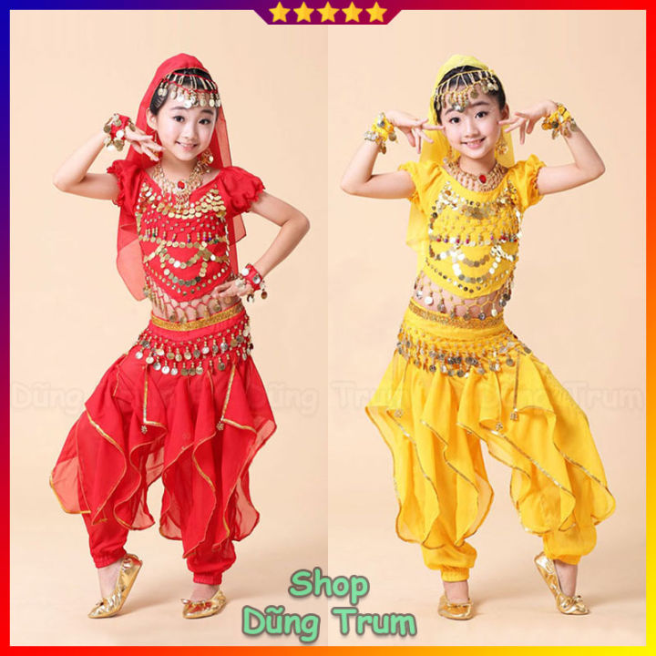Trang phục múa Ấn độ trẻ em mẫu Quần khế  Áo cộc  Lazadavn