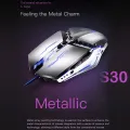 Mouse Gaming AULA S30 Grey - METAL ROLLER – 2400DPI RGB Driver Macro Software - Metal texture Game Mouse - Professional game chip - Non slip - - 4 Color Light Effect - The 4 GEAR DPI is adjustable to 2400DPI. 