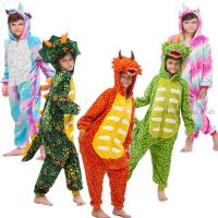 Kigurumi Pijama Suit Winter Boy Girl Onesie Set Baby Kids Pyjamas Unicorn Costume Animeago Cartoon Dinosaur Bear Child Nightwear