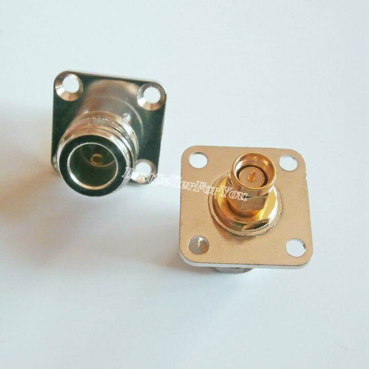 1pcs-adapter-n-female-jack-to-sma-connector-male-plug-flange-mount-rf-connector-converter-electrical-connectors