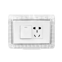 Universal Paste Switch Socket Waterproof Box 118 Type One Two Six Hole Bathroom Switch Protection Cover Electrical Accessories