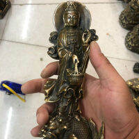 Guanyin คอลเลกชันทองแดงโบราณเครื่องประดับกวนอินโพธิสัตว์ทองเหลืองเครื่องประดับปลามังกรกวนอิม