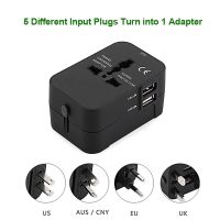 ยูนิเวอร์แซลคอนเวอร์เตอร์ Universal adapter หัวแปลงปลั๊กไฟ ปลั๊กแปลง ปลั๊กไฟ USB ปลั๊กไฟต่างประเทศ เข้ากันได้ทั่วโลก