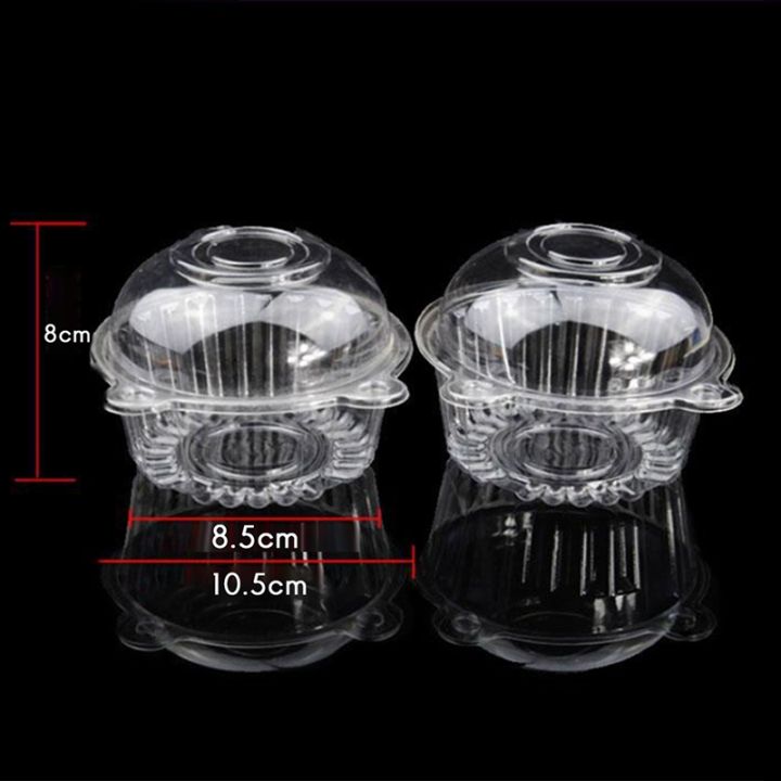 100-pieces-of-transparent-plastic-single-cupcake-cake-box-muffin-dome-holder-box