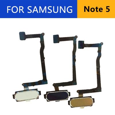 สำหรับ Samsung Galaxy Note5 N920 N920f เซ็นเซอร์ลายนิ้วมือปุ่มโฮมโค้งอะไหล่สายเคเบิล Note 5
