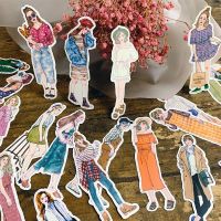 100 Pieces Women 39;s DIY Stickers Sweet Girls Scrapbooking Package Journal People Lady Character Paper Craft Sticky Fashion Design