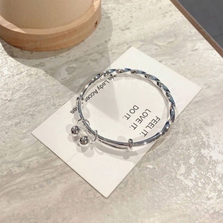s999-sterlingbracelet-female-new-niche-design-solid-bracelet-footbracelet-for-girlfriend-girlfriend-birthday-gift