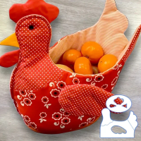 Basket Chicken With Instructions Set Ruler A Egg Basket Template