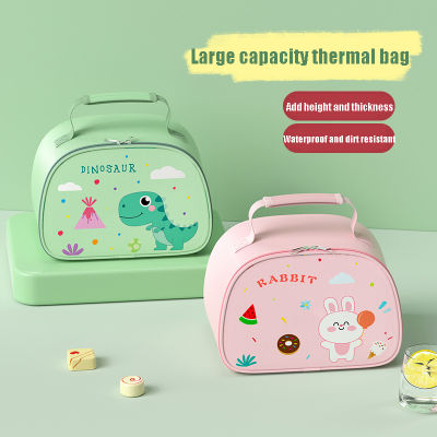 Canvas Lunch Bag With Rice Bag Kid-friendly Lunch Box Bag Adorable Lunch Bag For Kids Waterproof Lunch Bag Insulated Bento Box Bag
