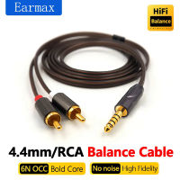 Earmax RCA 2.5mm 4.4mm Balanced to 2RCA Jack Y Distributor Audio Cable For Amplifier Power Amplifier Cable 200cm