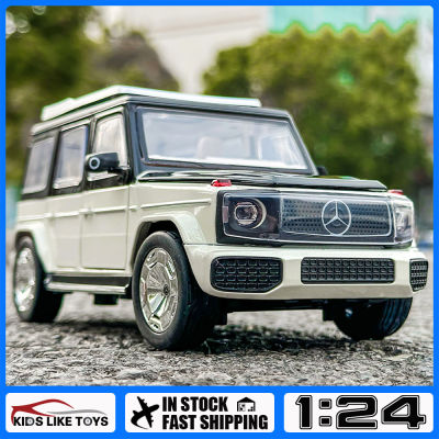 รถบรรทุก1:24โมเดลรถยนต์ KLT Benz EQG SUV ของเล่นอัลลอยโลหะหล่อขึ้นรูปสำหรับยานพาหนะ Kids Toys งานอดิเรกคอลเลกชัน