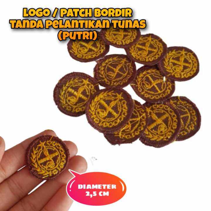 Tanda Pelantikan Logo Tunas Kelapa Putra dan Putri Bed Bordir Pramuka Putra Putri Atribut