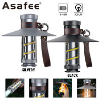 ~ Asafee ไฟฉาย LED COB 4 ความเร็ว อเนกประสงค์ กันน้ํา ชาร์จแบตเตอรี่ในตัว type-c สําหรับเต็นท์