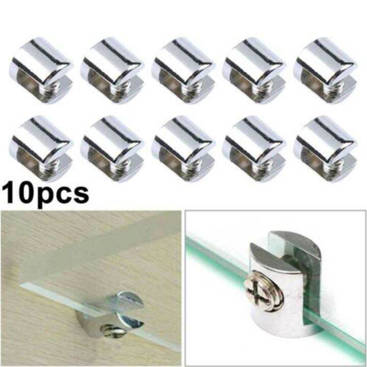 Easy to Install Glass Shelf Support Brackets 10 Pack for 6 8mm Thick
