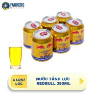 Giao hàng toàn quốc  Lốc 6 lon  Nước tăng lực RedBull - Lon 250ml