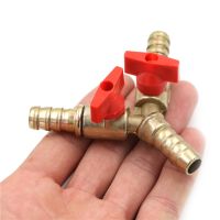 PCS Clamp Fitting Hose Barb Fuel Water Oil Gas For Garden Irrigation 3/8 quot; 10mm Brass Y 3-Way Shut Off Ball Valve