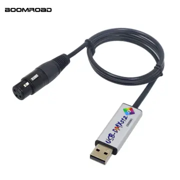 IMRELAX USB DMX Cable 3-pin USB Male to XLR Female USB to DMX512 Interface  Adapter/Dongle/Controller for Signal Conversion of Stage Light