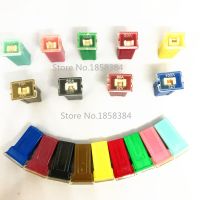 20PCS Car Straight Female Terminals Link PAL Fuse Blade Fuses 20A 30A 40A 50A 60a In-line Lighter-Shape for Truck Boat Auto Fuses Accessories