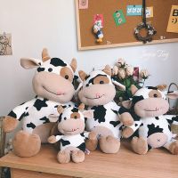 25/35CM Cartoon Milk Cow Plush Toys Cute Simulation Cattle Stuffed Animals Plush Doll Soft Pillow for Friends Kids Birthday Gift