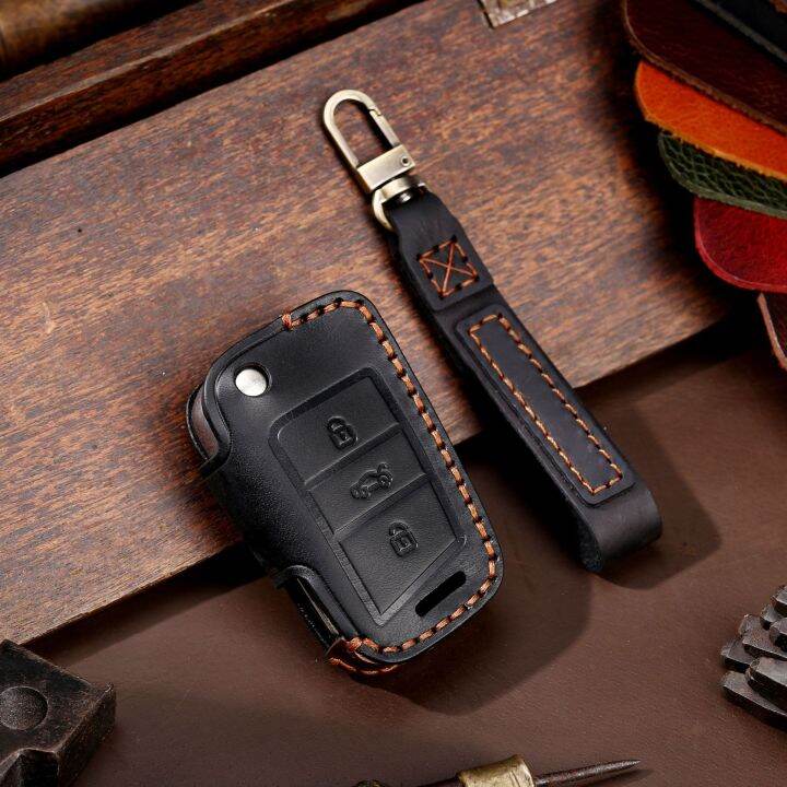 leather-car-key-case-cover-fob-keychain-accessories-for-skoda-octavia-volkswagen-golf-7-mk7-ibiza-leon-altea-keyring-holder-bag