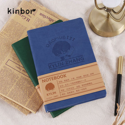 Kinbor A5 PU Notebook Grid and Blank Page 2022 Agenda Plan Book блокнот скетчбук Leather Journal Handbook ежедневник for Student