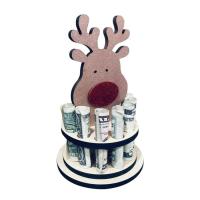 Christmas Unique Money Holder Wooden Desktop Home Ornaments Fun Cash Holder Simple And Fun Desktop Unique Money Holder For Christmas Party New Year Gift accepted