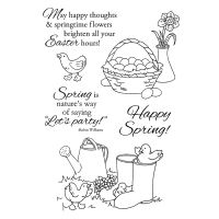 Happy Spring Easter Egg Rabbit Blessing words Silicone Clear Seal Stamp DIY Scrapbooking Stamps Photo Album Decorative