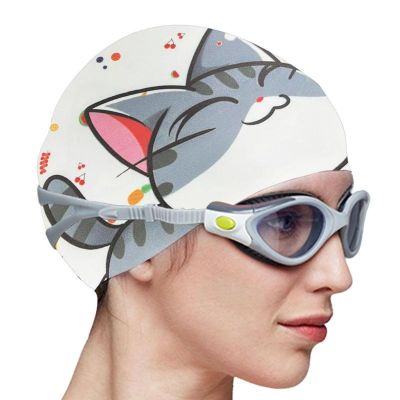 ผมยาวว่ายน้ำซิลิโคนยืดหยุ่นได้สำหรับหูหมวกอาบน้ำหมวกว่ายน้ำ Gorro Natacion หมวกดำน้ำหมวกอาบน้ำ