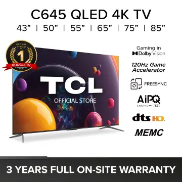 TCL C645, QLED Ultra HD 4K HDR Dolby Vision/Dolby Atmos VRR 120Hz 1080p  Google TV