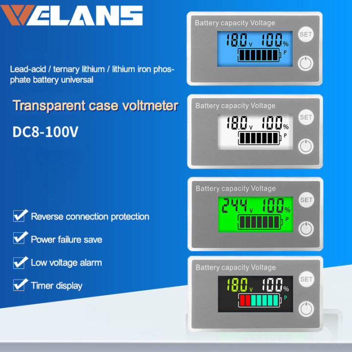 Welans DC8100V LCD Digital Electricity Meter 6133A Battery Capacity